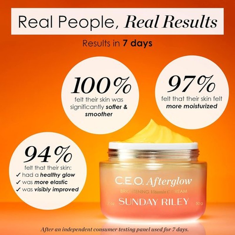 Sunday Riley C.E.O. Afterglow Vitamin C Face Moisturizer - Brightening & Hydrating Cream