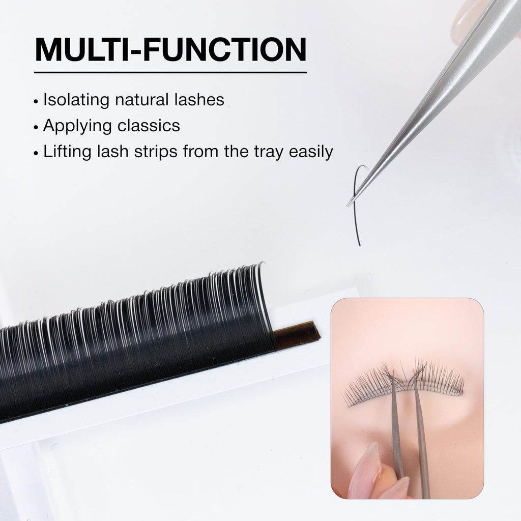 Curacoro Lash Tweezers, LashSmith Straight Isolation Tweezer - Blooming