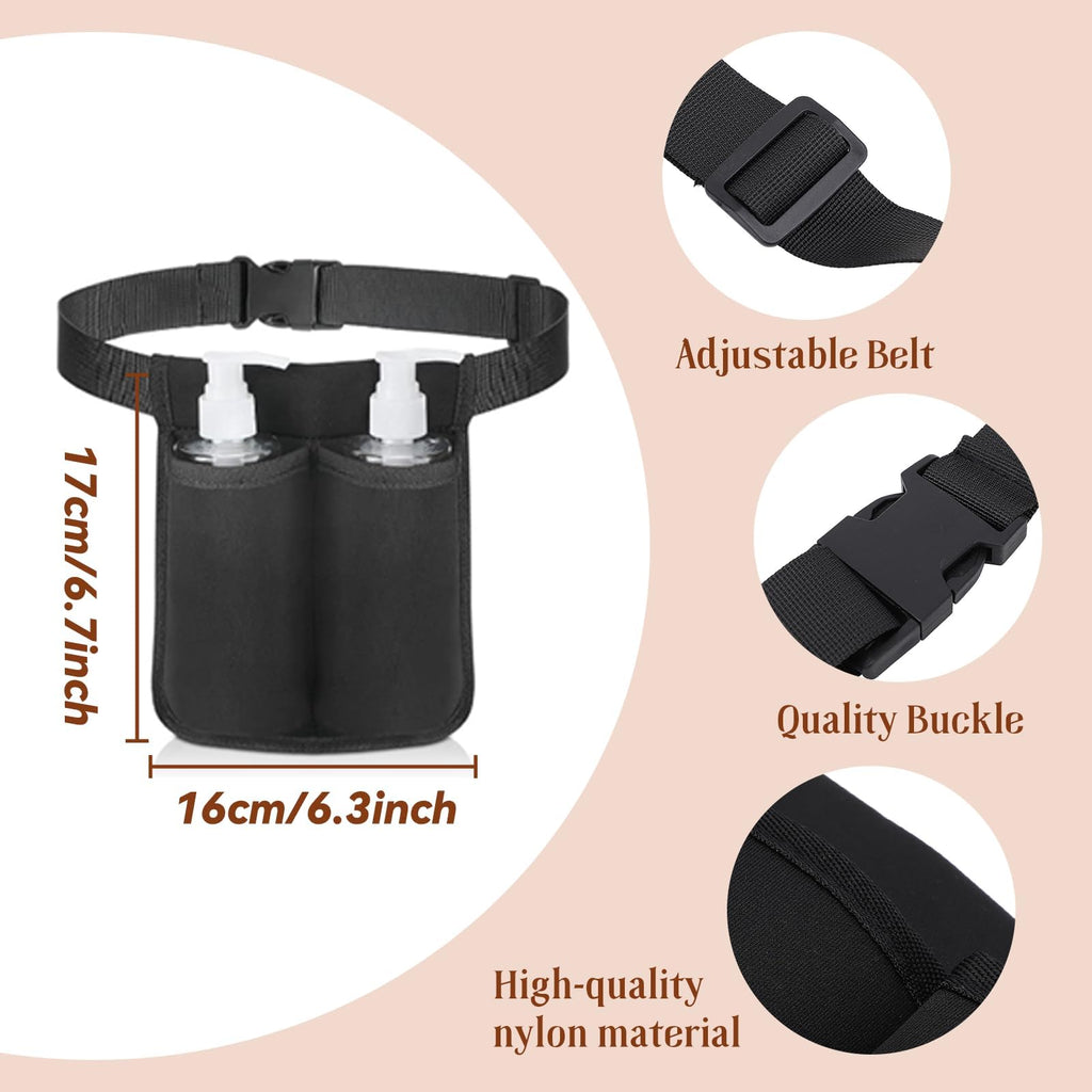 NSXAYIWE Massage Bottle Bag, Professional Massage Oil Holster for 2 Bottle