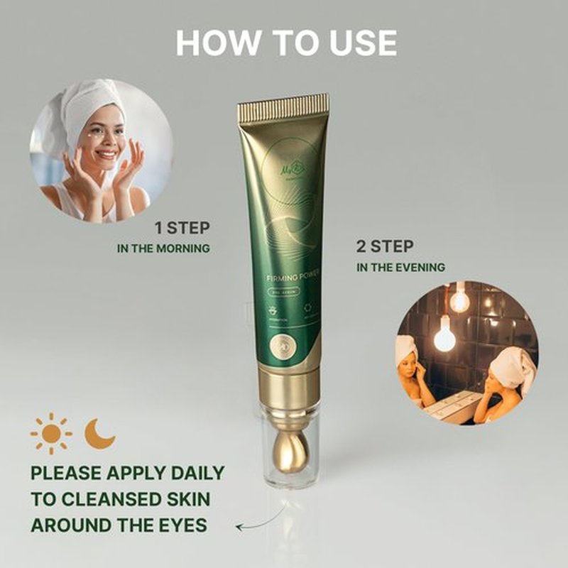 MyIDi Hydrating Dark Circle Eye Cream - Firming Power Under Eye Serum - Caffeine & Vitamin C & E - Anti Aging & Repairing - Vegan & Cruelty-Free, 15 ml