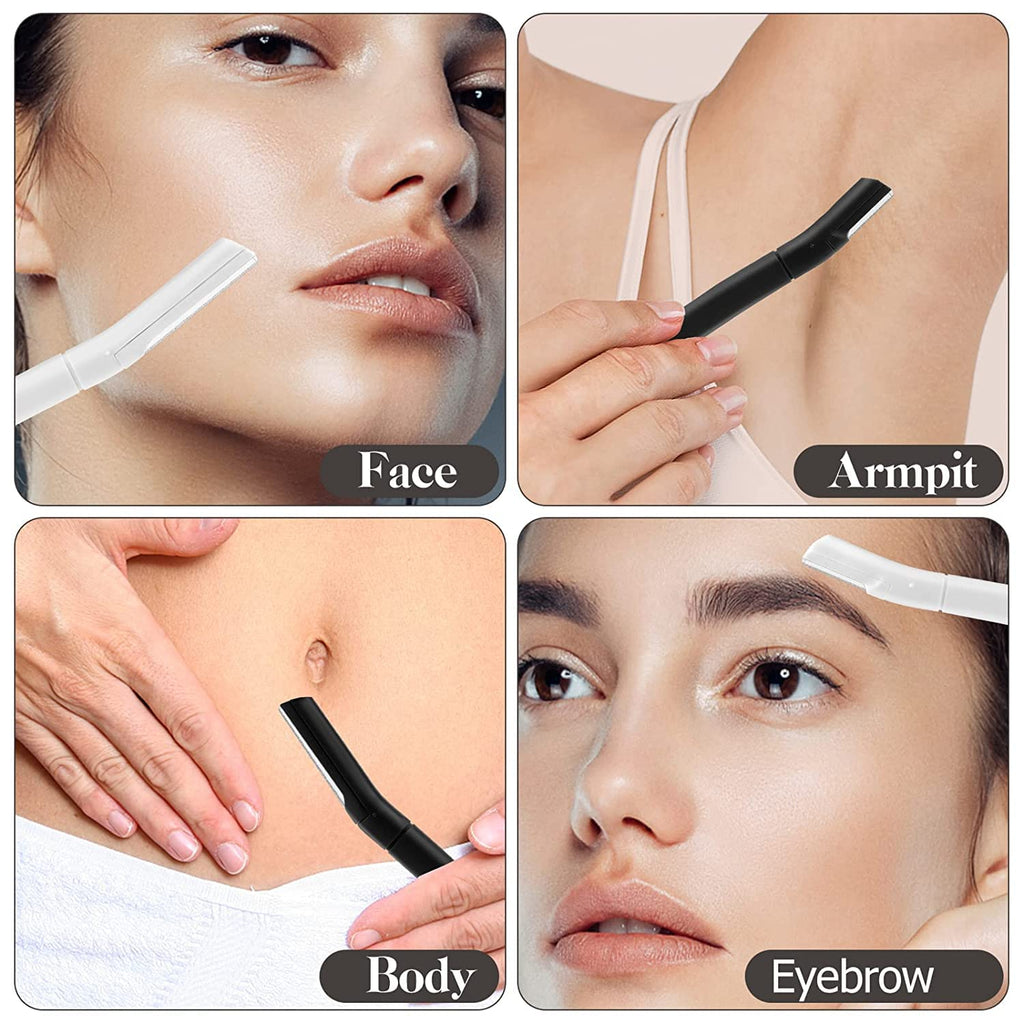 Sunuly Eyebrow Razor, Dermaplane Face Razors for Women Facial Hair, Eyebrow Shaver(8 Count), Peach Fuzz Removal, Dermaplaner to Exfoliate and Refresh the Skin