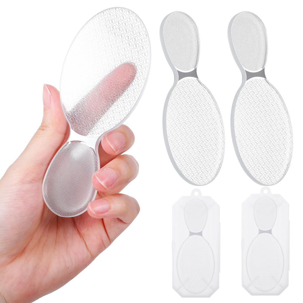 YBEATY 2 Pcs Nano Foot File Glass Nail File Foot Scrubber Callus Remover Rough and Smooth Sides Professional Pedicure Tools at Home Heel Scraper for Dead Skin Removal Cracking Wet and Dry Feet
