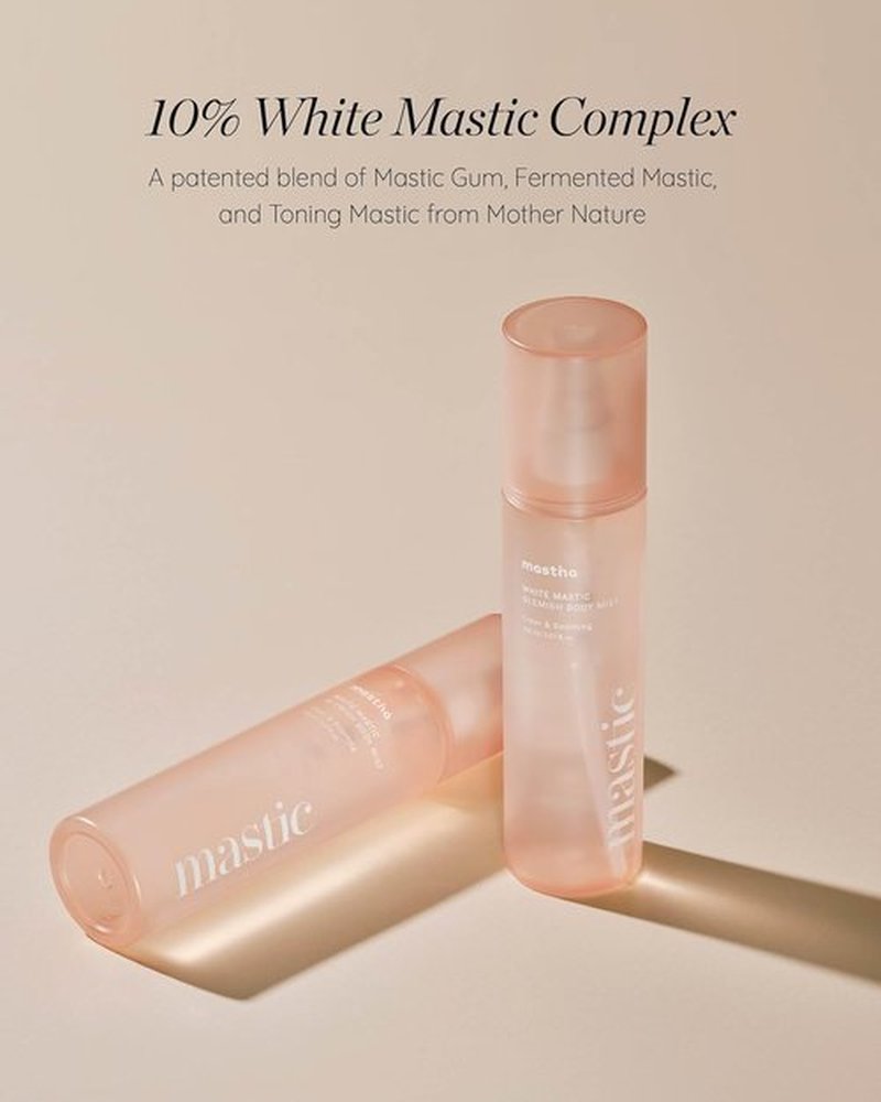 Mastina White Mastic Cooling Body Mist - Hydrating & Brightening Spray for Sensitive Skin | 5.1 fl oz