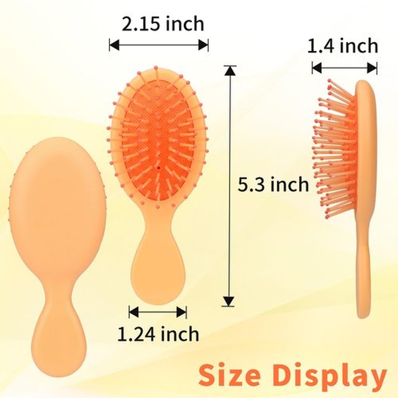 12 Pack Mini Hair Brush Bulk Soft Brush For Hair Travel Detangler Wet Hair Brush Pocket Travel Hair Brush Soft Bristles Hair Brush Small Paddle Hair Brush For Men Women 8 Colors