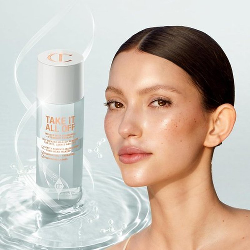 Charlotte Tilbury Makeup Remover - Bi-Phase Cleansing Oil with Soothing Camomile for Lashes & Lips - Waterproof Formula Removal