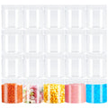20Pack 4oz Clear Plastic Slime Containers with Lids,Round Refillable Travel Storage Sealed Jars Wide Mouth Container for Candy,Makeup,Cosmetics,Lotions,Eye Shadow,Cream,Butters