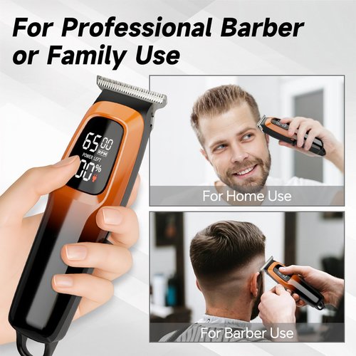 SIDHGN Professional Hair & Beard Trimmer, Electric Hair Clippers for Men, Cordless Clipper and Trimmer Set, Zero Gapped (Orange)
