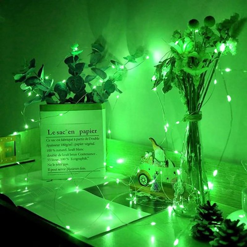 Green Fairy Lights - 12 Pack 7Ft 20 LED Twinkle String Lights | Battery Operated & Waterproof for Holidays