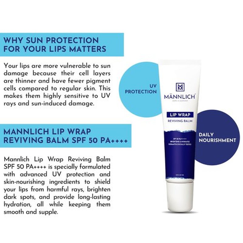 Mannlich Lip Balm For Men Lip Care With Spf 50 Pa++++ Protection - Lip Lightening For Dry & Chapped Lips - Moisturizes, Long-Lasting Hydration With 2% Kojic Acid,10 g (Pack of 1) Off White