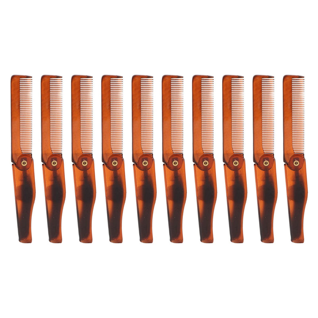 10 Pcs Folding Comb,Folding Pocket Comb Fine Tooth Comb Pocket Beard Comb Handmade Folding Pocket Comb for Styling Hair Mustache Beard