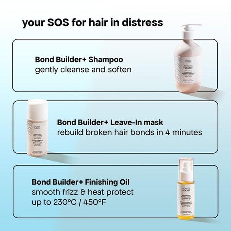 BONDIBOOST Rapid Repair Bond Builder Oil + Heat Protection [1.86 fl oz], Hair Oil for Damaged Hair, Strengthening & Nourishing Formula for Smoother + Healthier + Shinier Results