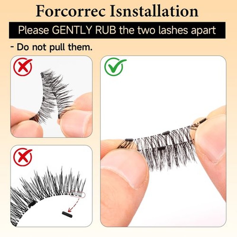 Magnetic Eyelashes Without Eyeliner
