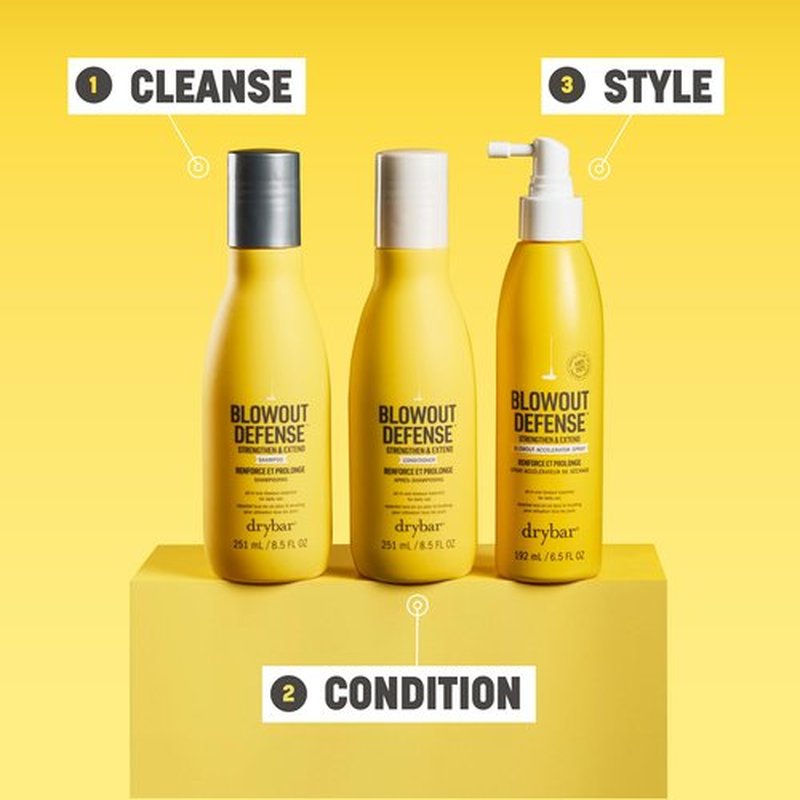 Drybar Blowout Defense Strengthen & Extend Conditioner, Lightweight Texture, Hydrates, Detangles, Reduces Breakage, No Build-Up, Long-Lasting Blowouts