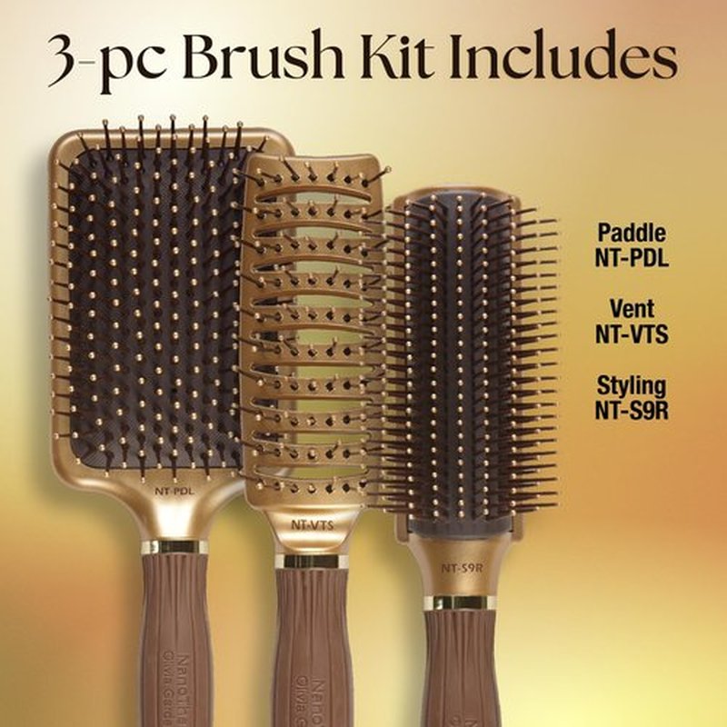 Olivia Garden Ceramic Ion Nano Thermic Hair Brush - Professional Styling Tool for All Hair Types