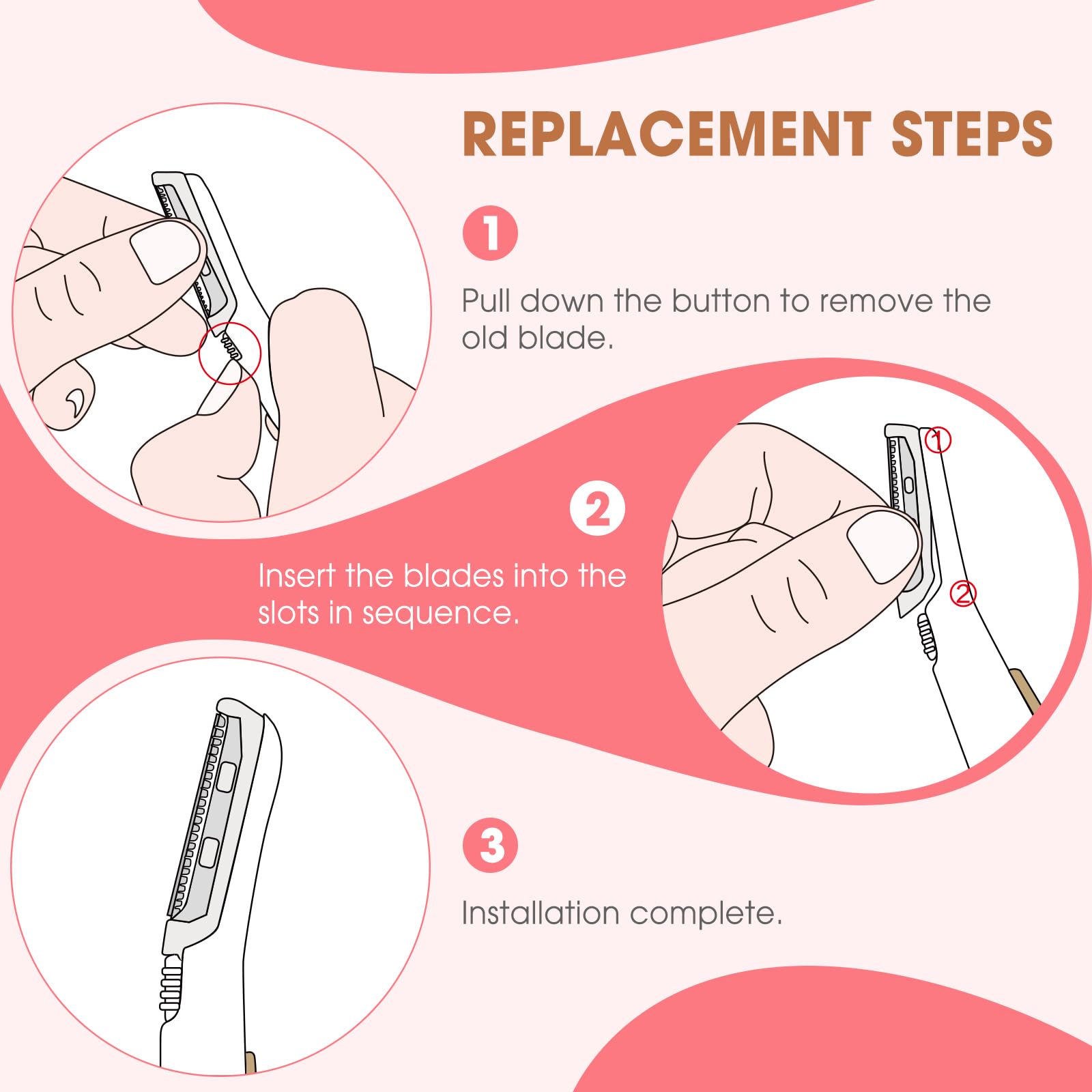 Replacement Blades for Finishing Touch Flawless Dermaplane Glo Facial Exfoliation Razor - White, 18-Pack
