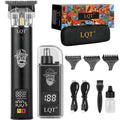 LQT Rechargeable Beard Trimmer kit for Mustaches, Nose Hair, and Light Detailing and Grooming with Bonus Wet/Dry Battery Nose Trimmer