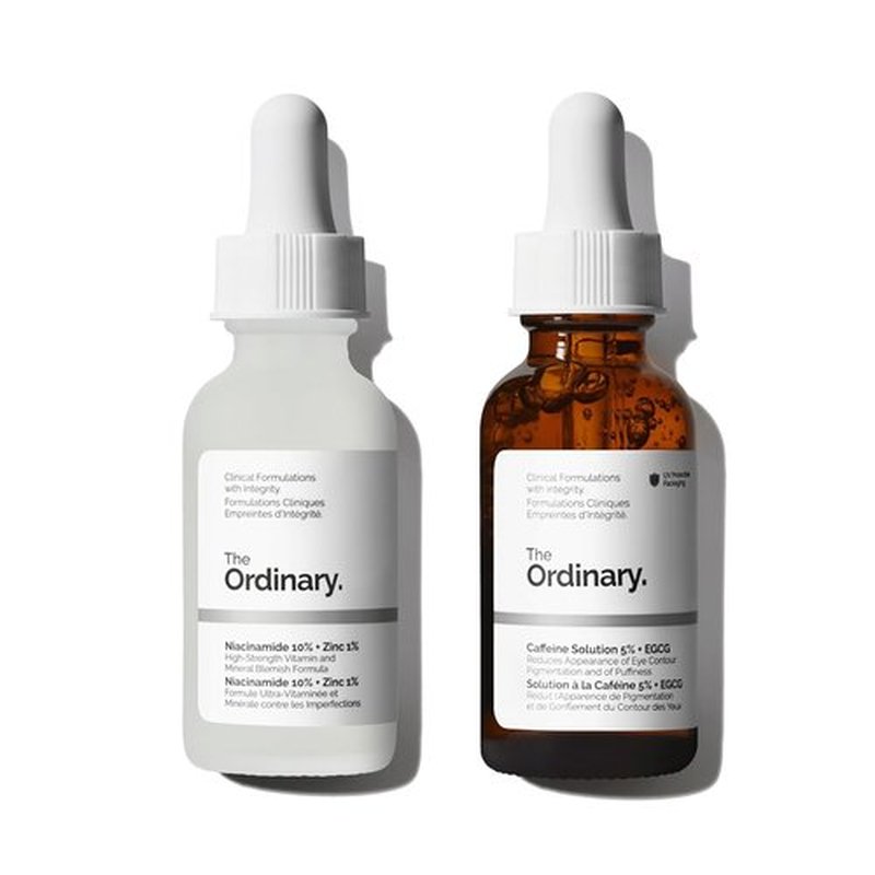 The Ordinary Dull Skin Duo - Skin Care Bundle for Face & Eyes | Niacinamide 10% & Caffeine Solution 5%