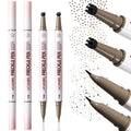 UCANBE Dual-Ended Freckle Pen & Stamp - Waterproof, Long-Lasting Makeup for Faux Freckles (Light Brown & Chestnut)