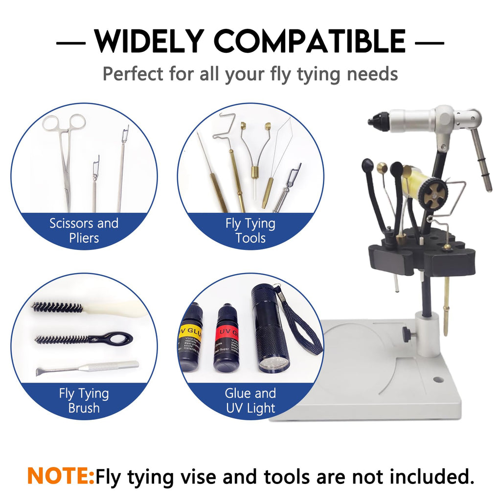 Aventik High Density Foam Fly Tying Vise Tool Holder Tool Caddy and Soft Foam Tool Caddy Tools Combo Pack Fly Tying Station