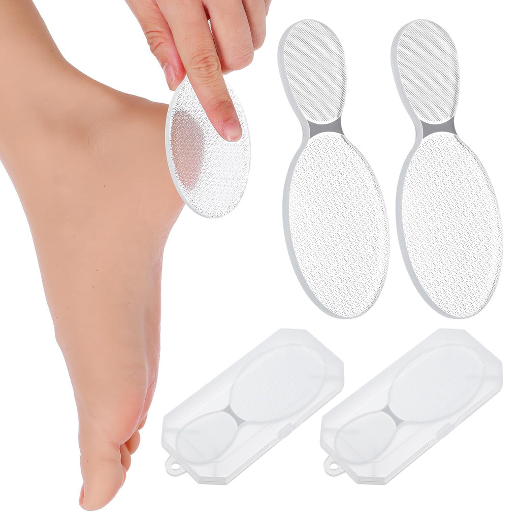 YBEATY 2 Pcs Nano Foot File Glass Nail File Foot Scrubber Callus Remover Rough and Smooth Sides Professional Pedicure Tools at Home Heel Scraper for Dead Skin Removal Cracking Wet and Dry Feet