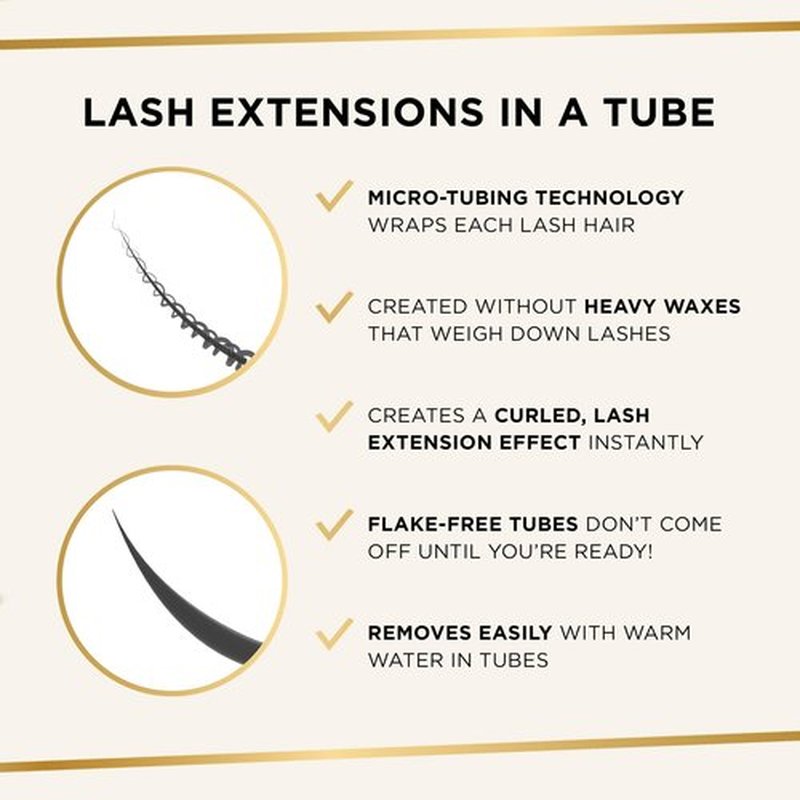 tarte tartelette XL tubing mascara – Lash Extensions in a Tube with Peptide, Extra-Bold Buildable Length & Volume, Smudge-Proof Longwear, Easy-to-Remove, Vegan & Cruelty-Free, full size, brown