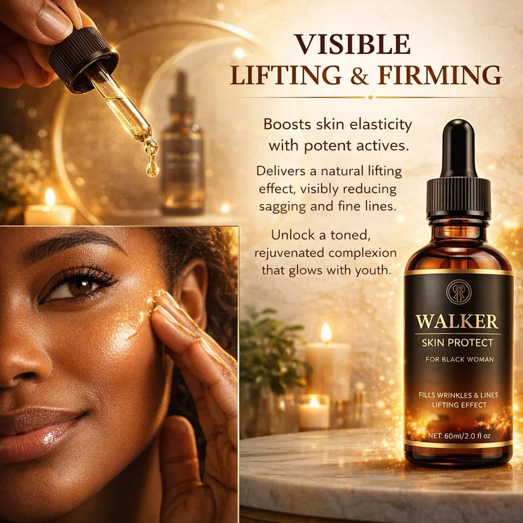 Walker Skin Protect Serum, 60ml Walker Skin Protector for Black Women, For Wrinkles and Fine Lines, Anti-Aging Face Serum, Lifting Effect, Fills Wrinkles & Lines (2pcs)