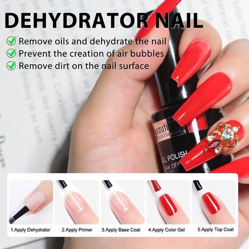beautilux Professional Nail Dehydrator Gel Polish Acrylic Nails, 100ml Nail Prep Dehydrator Manicure (M-BD000-100)
