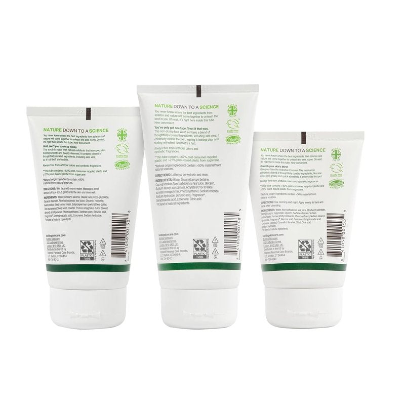 BULLDOG Men's Skincare Kit - Original Full Face Set with Moisturizer, Face Wash & Scrub