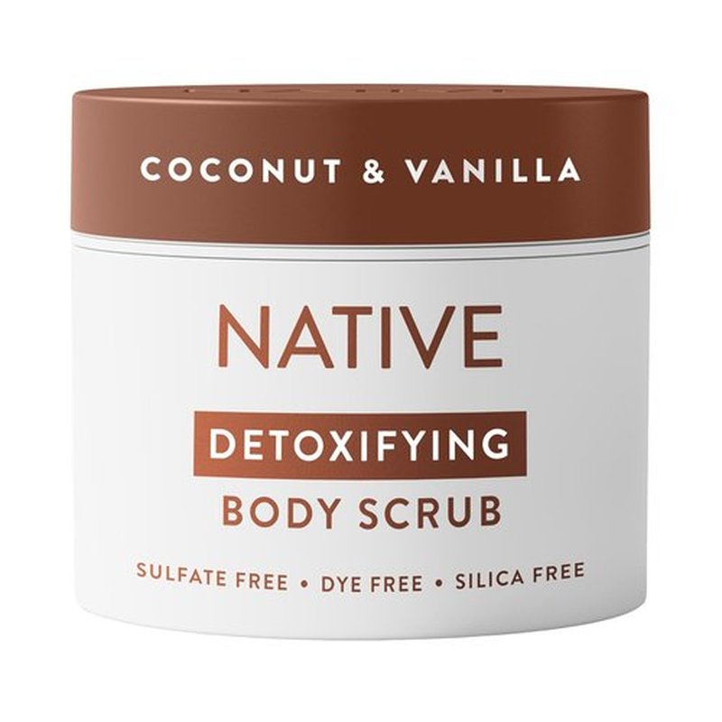 Native Detoxifying Body Scrub - Exfoliating Coconut & Vanilla Polish for Soft Skin | 12 oz