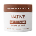 Native Detoxifying & Exfoliating Body Scrub for Women & Men, Coconut & Vanilla, Gentle Sugar Body Polish for Soft, Smooth Skin, Made Without Sulfates, 12 oz