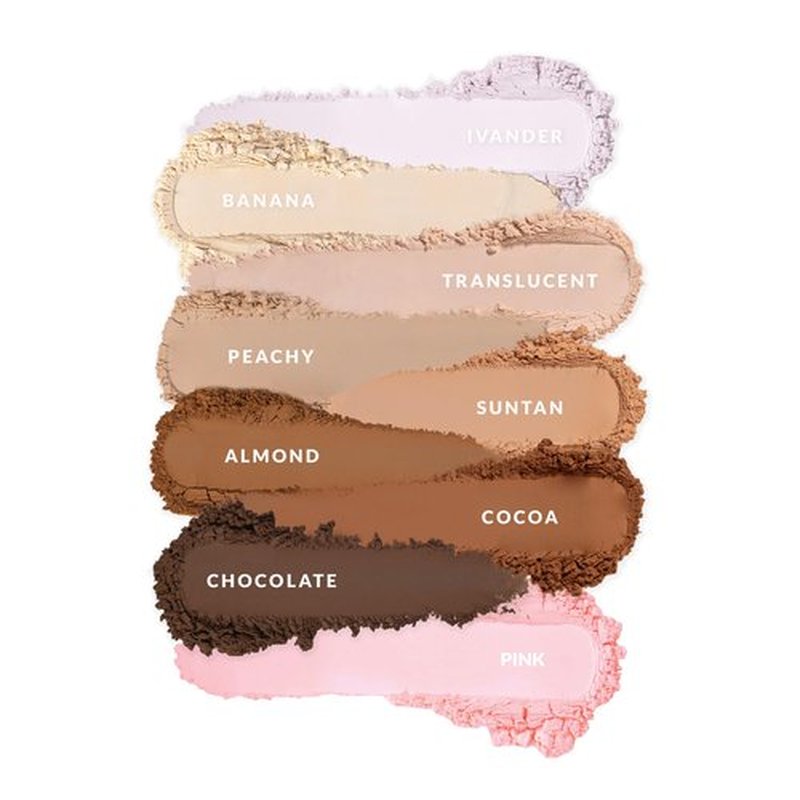 KimChiChic Beauty Puff Puff Pass Set and Bake Setting Powder for Makeup, Extra Fluffy Loose Face Powder Poof, Soft Natural Face Makeup for Uneven Skin Tone, 09 Pink