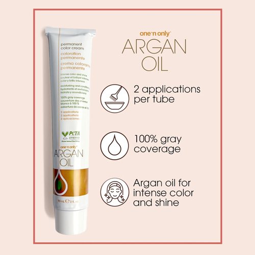 One N' Only Permanent Hair Color - Argan Oil Infused Hair Dye for Rich Tones - 8N Light Natural Blonde (3 oz)
