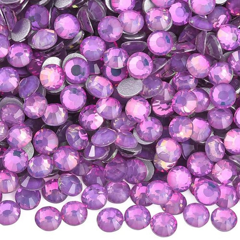 Blinginbox Rhinestones for Crafting,Flatback Rhinestones Glass Gems Stones Round Gemstones Non-Hotfix Crystal for Crafts Nail Decoration,Lavender Crystal(2.7-2.9mm) SS10/1440pcs
