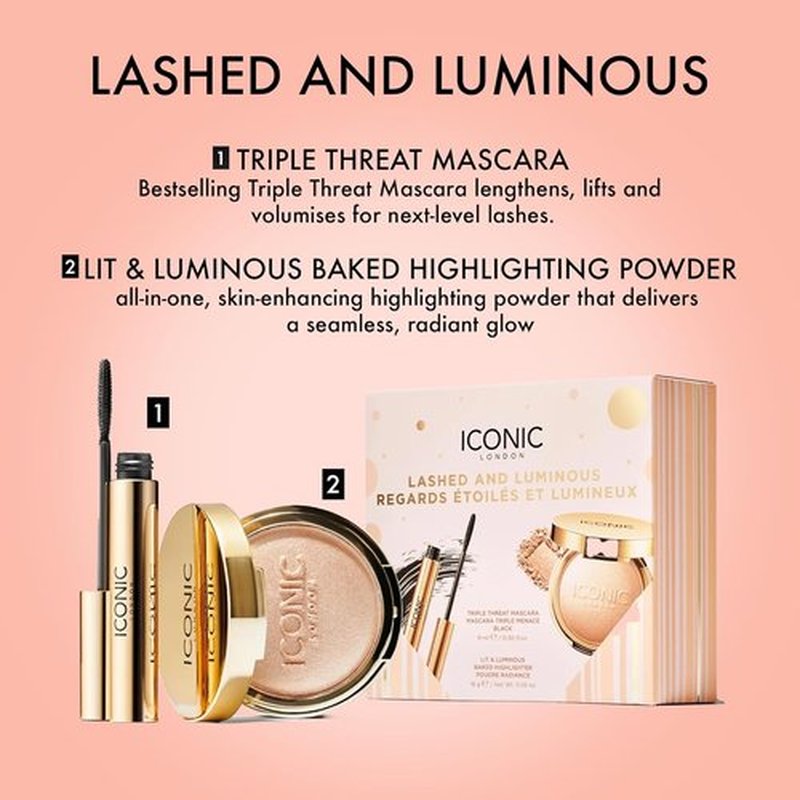 Iconic London Makeup Set - Natural Glow & Radiant Highlight | Travel-Friendly, Vegan, Cruelty-Free
