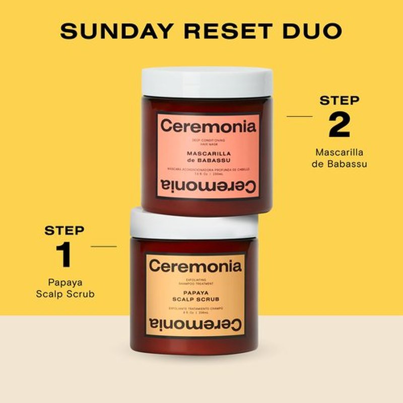 Ceremonia Mascarilla de Babassu Oil and Cupuaçu Butter Deep Conditioning Hair Mask, 7.8 Fl Oz | 230 mL