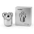 KyroBlade Mini 3-Head Rotary Shaver, Pocket Travel Razor, Wet/Dry, Silver