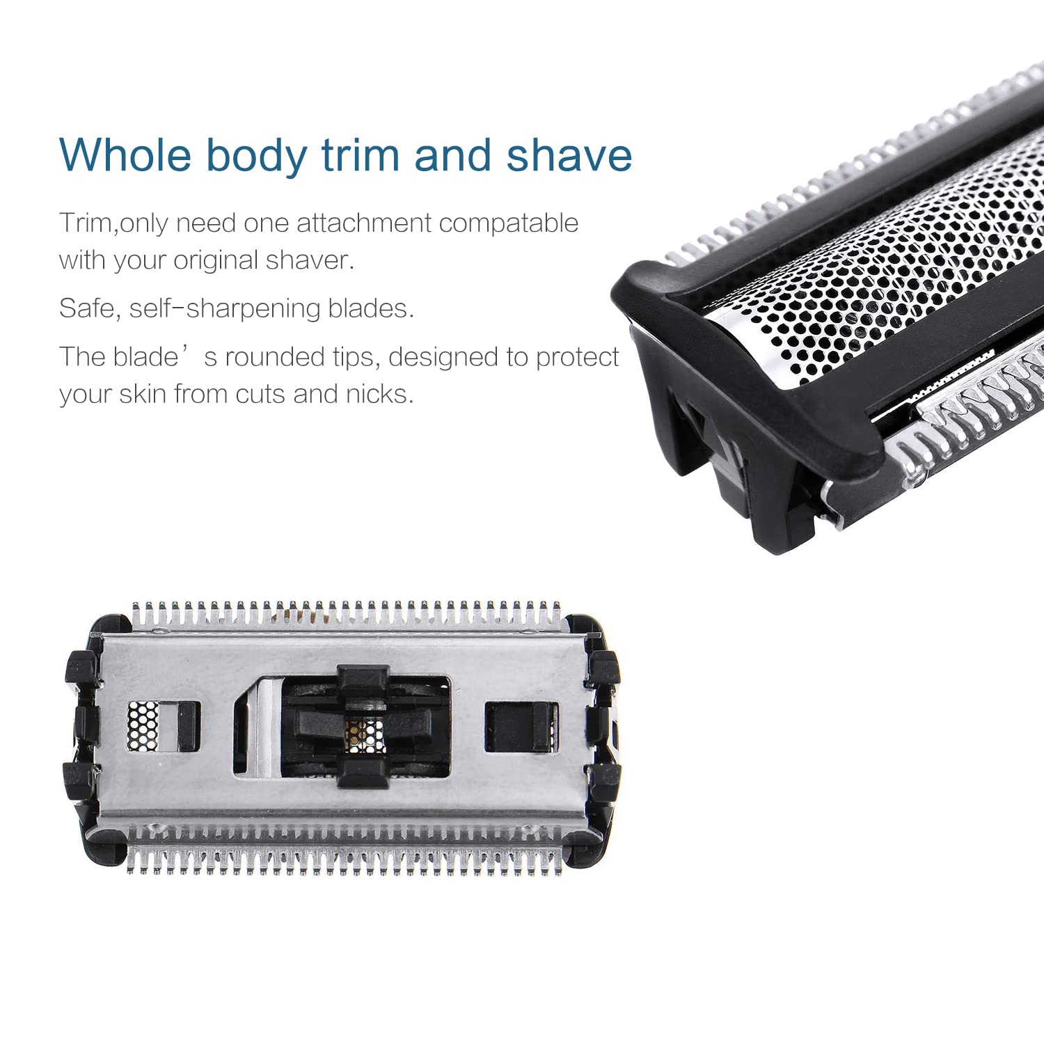 BG2000 Replacement Body Groomer Foil Heads for Philips BG7030 BG7040, 1 Pack