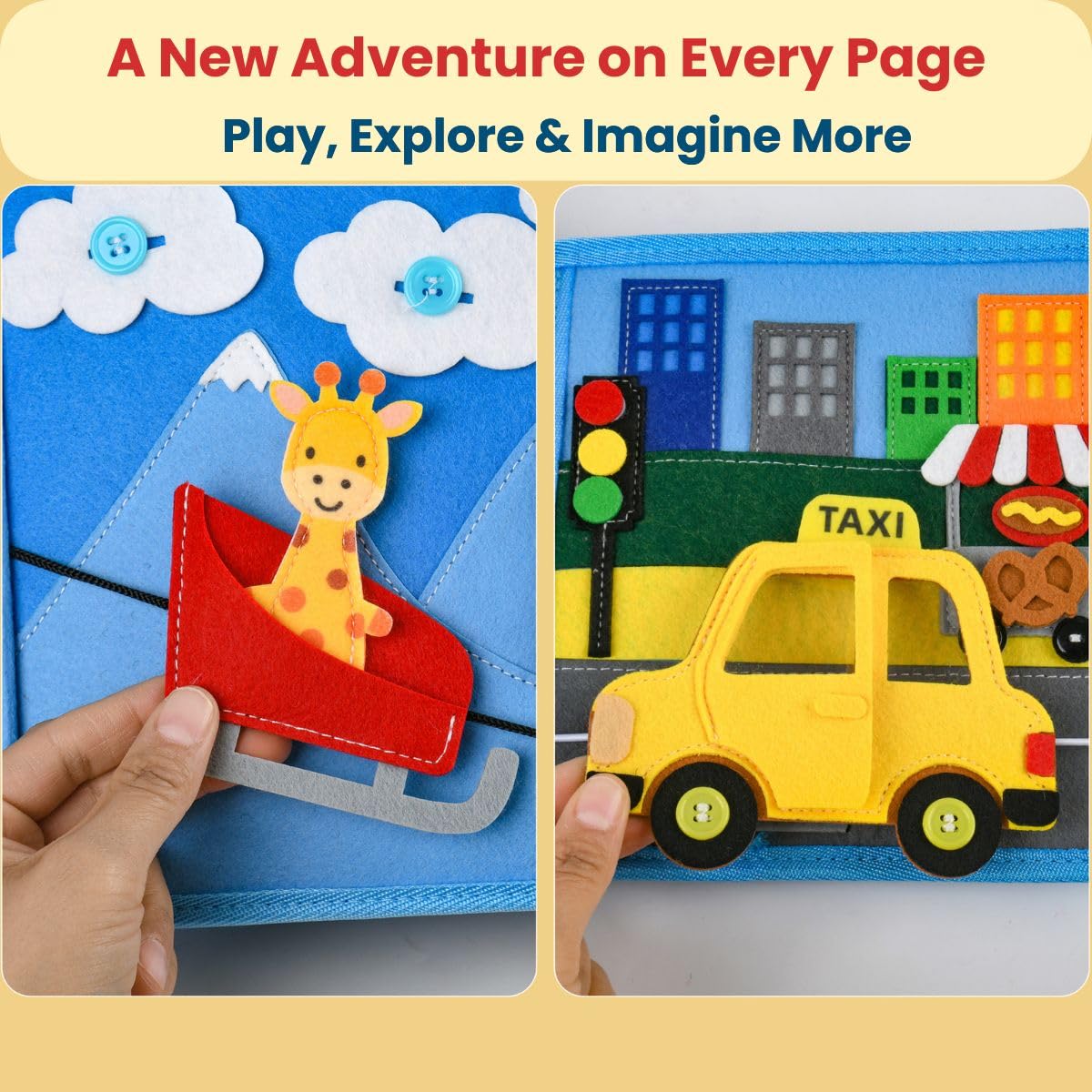 Bright Keiki Busy Book for 1 Year Old – Montessori Busy Book for Toddlers 1–3 – Passport to Fun Travel Activity Book