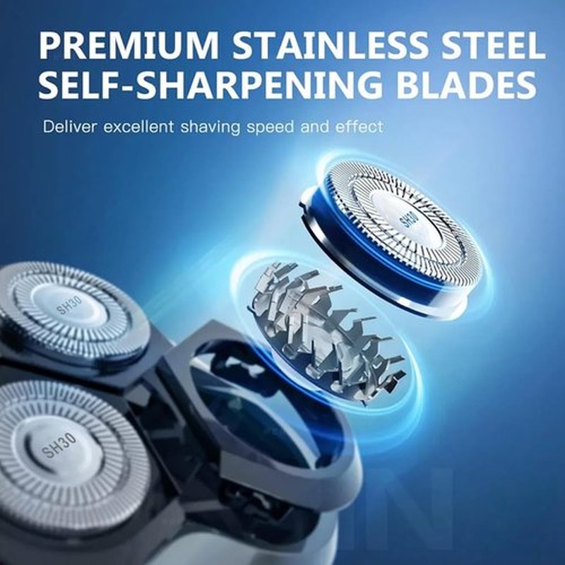 Philips Norelco SH30 Replacement Heads - Upgraded Double Blades for Series 3000/2000/1000 | 6 Pack