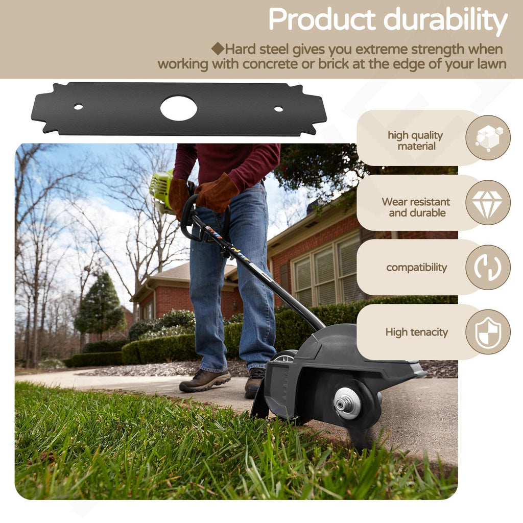LIZEWEI 2-Pack AC04215 8" Reversible Heavy Duty Hardened Steel Edger Blade Expand-It - Compatible with Ryobi UT50500, UT15518, RY15518, RYEDG11, P2310 and P2300B Heavy Duty Edger (818-928)
