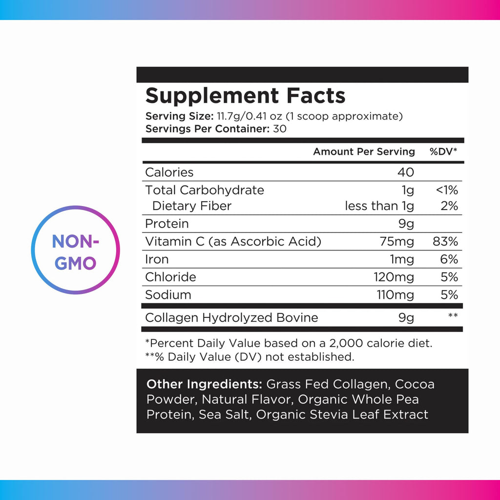 Livingood Daily Chocolate Collagen Powder for Women & Men, Hydrolyzed Collagen Peptides Powder with Vitamin C, Protein with 20 Amino Acids, Type I & III, Grass Fed, Keto, Paleo, Gluten Free, 30 Srvgs