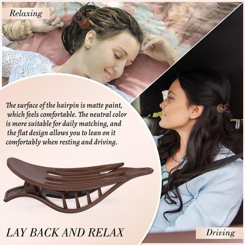 Obeoby 8 PCS Flat Hair Clips for Women, 2 Styles French Flat Claw Clips Hair Accessories Large Medium Barrettes (Tortoiseshell Coffee Black)