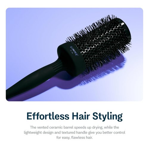 Gimme Beauty Round Brush - Vented Ceramic Barrel Blowout Brush for All Hair Types - Large 53mm