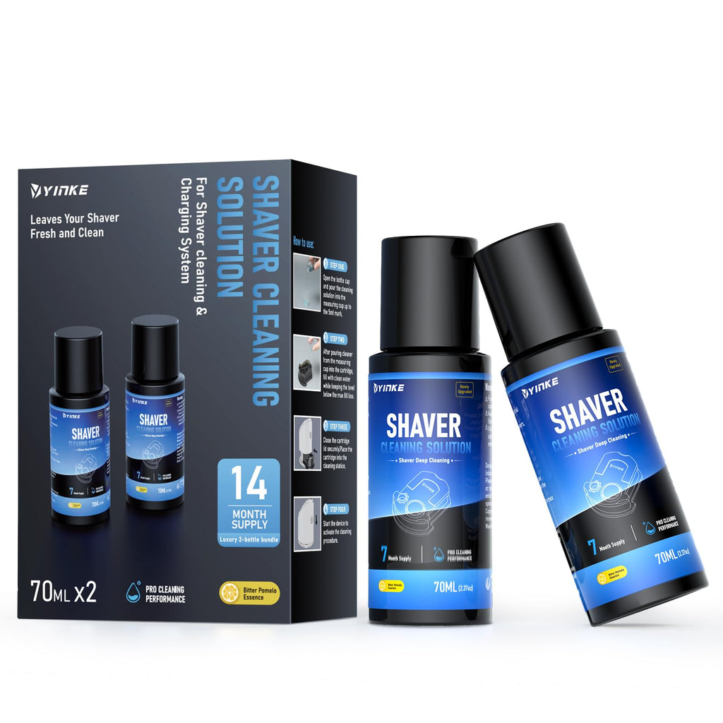 Cleaner Fluid Refill 14 Month Supply for Braun Clean & Renew CCR, Shaver Cleaning & Care Refill Kit with Upgraded Formula for Gentle Deep Cleansing（cartridge NOT included）2 Pack