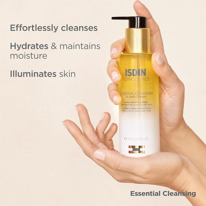 ISDIN Isdinceutics Essential Cleansing Oil - Radiant Skin Facial Cleanser, 6.76 FL OZ