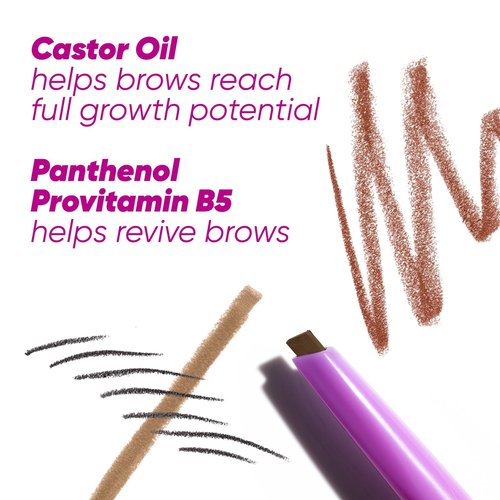 Kosas Brow Pop Eyebrow Pencil – Brow Pencil with Spoolie, Medium Chocolate Brown