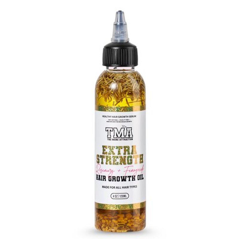 The Mane Attraction Extra Strength Rosemary + Fenugreek Herbal Hair Growth Oil | Infused With Castor Oil for ALL Hair Types