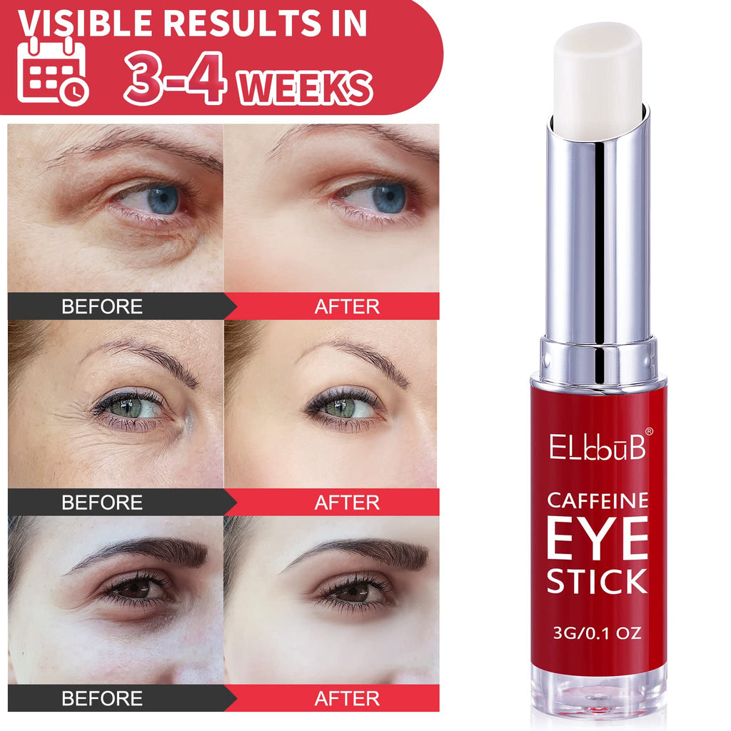 ELBBUB Eye Stick - Anti Wrinkle Eye Cream for Puffy Eyes, Dark Circles, Eye Bags, Crows Feet, Wrinkles,Reduces Wrinkles Saggy Skin Puffy Eyes (Caffeine)