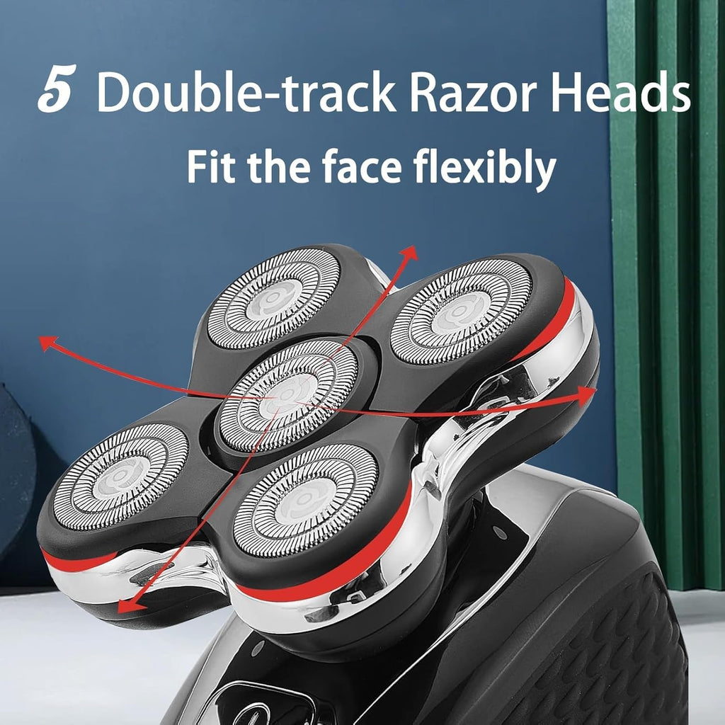 Pro Replacement Head Compatible with Remington Balder Pro Head Shaver XR7000, with 5 Dual-Track Cutter Heads, Precision Electric Shaving for Bald Men (2P)