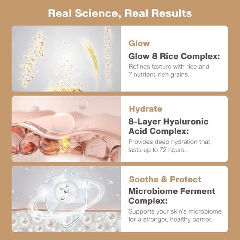 Rxcue Glow Travel Size Korean Skincare Set - 3-Step K-Beauty Kit for Glass Skin | TSA Approved, 1.01 fl oz Each